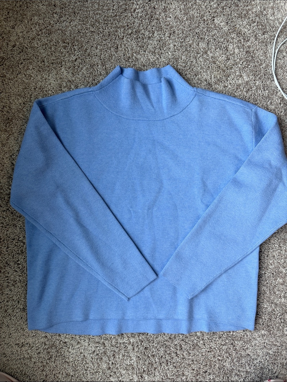 Anthropologie Maeve Carys Mock-neck Sweater light blue
